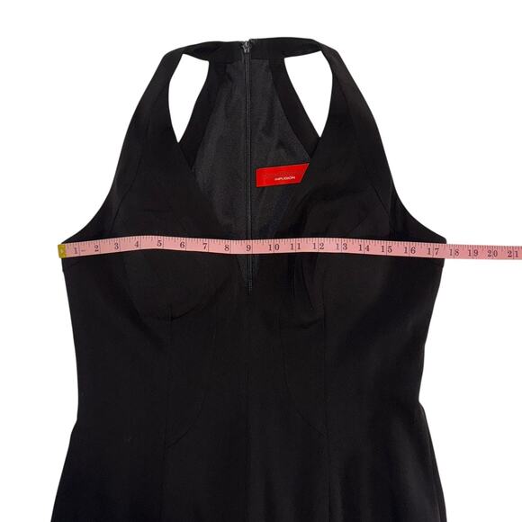 New NWT Carmen Marc Valvo Infusion Black Maxi Dress Size 10 - Picture 10 of 13